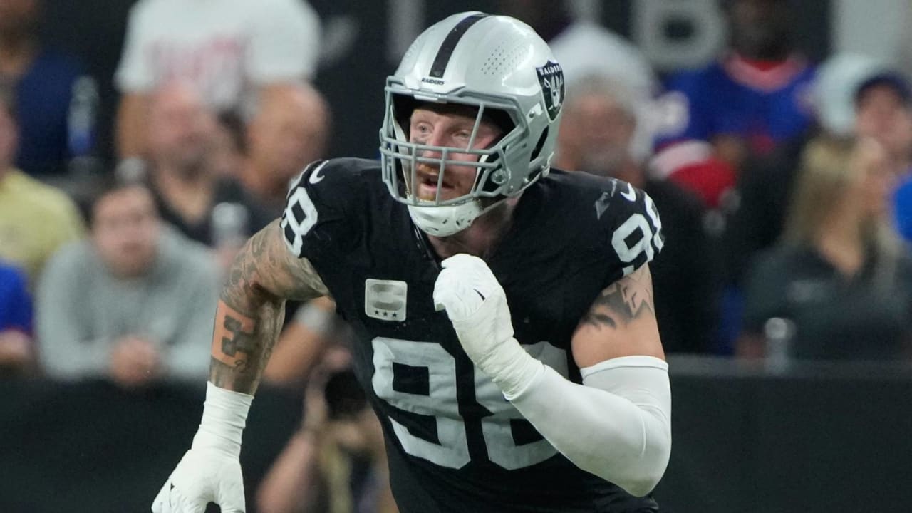 Raiders DE Maxx Crosby (knee) officially active vs. Chiefs - Sportstoft